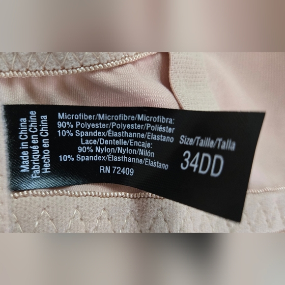 Elegant Lace Push-Up Bra in Tan 34DD - Picture 7 of 7